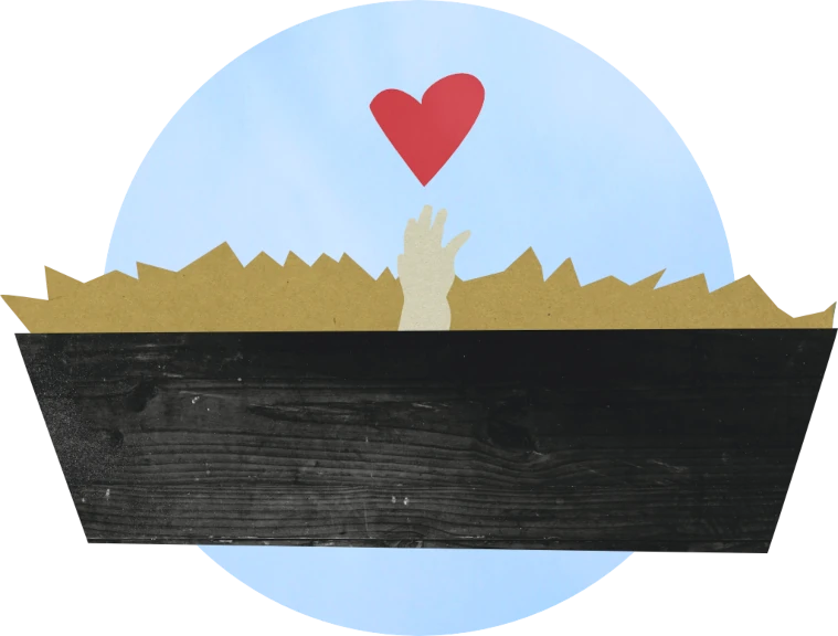 The main logo, featuring a paper cutout feeding trough and the baby Jesus’ hand reaching up to a heart.